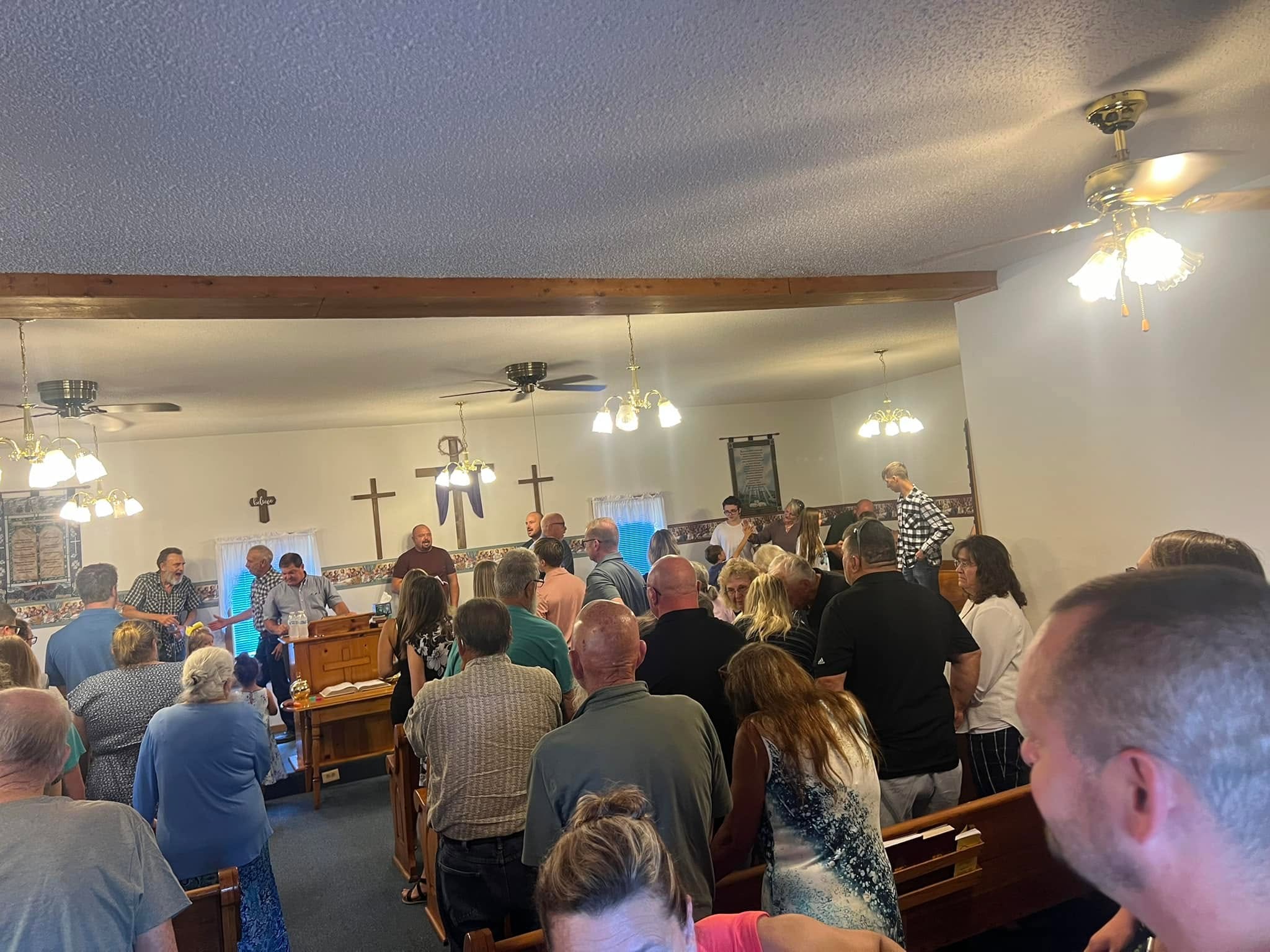 Congregation gathered in worship